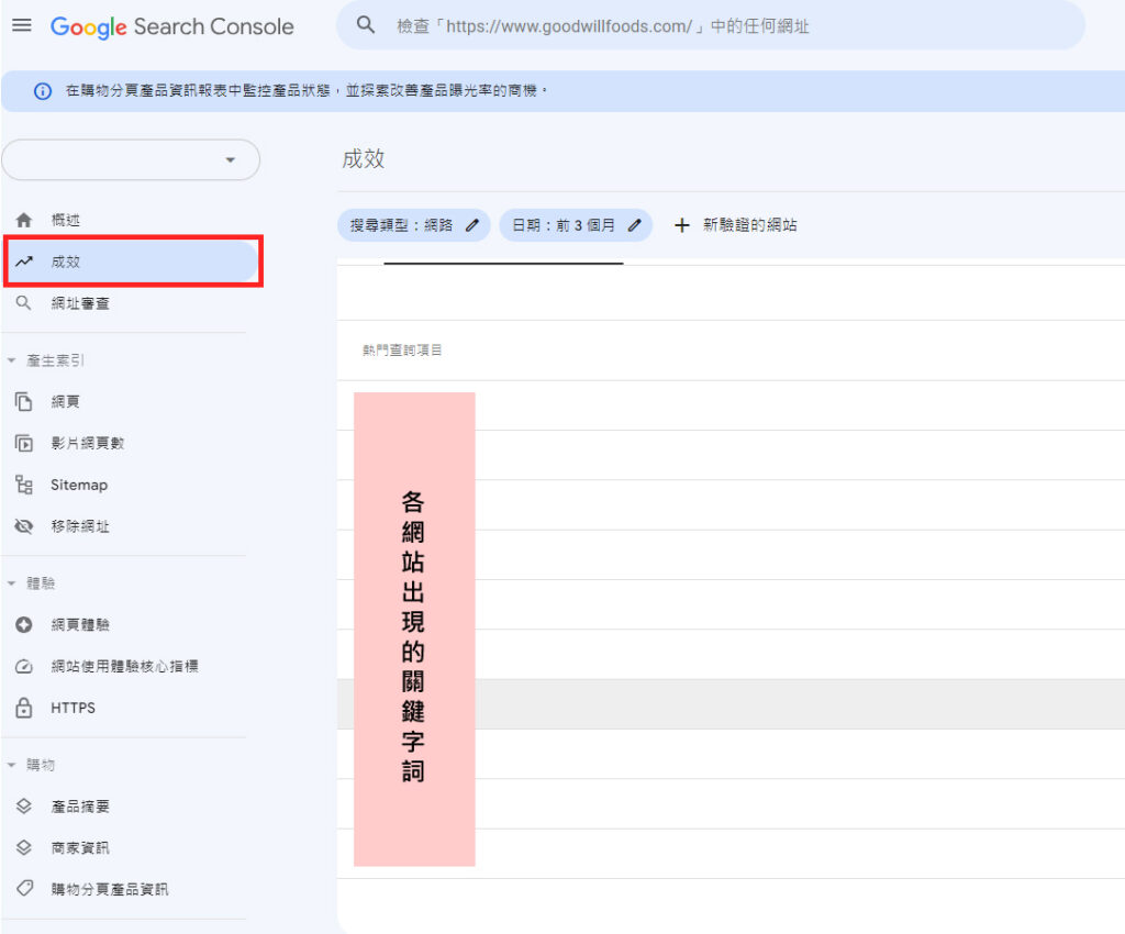 google console示意圖